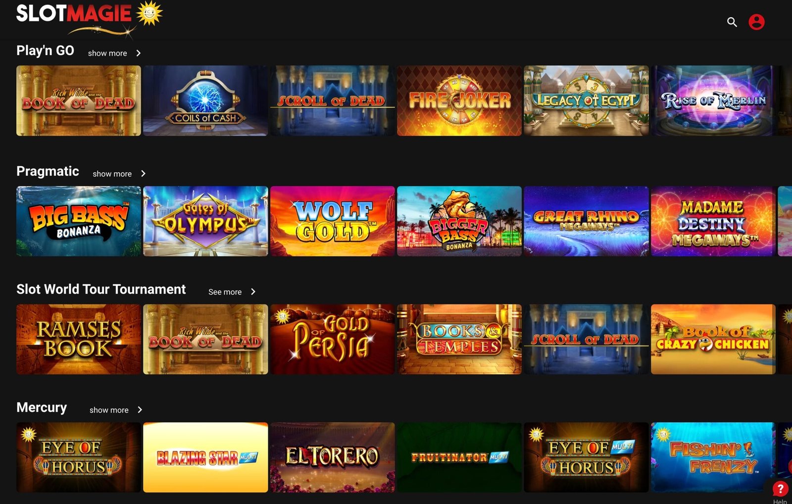 Slotmagie Casino games