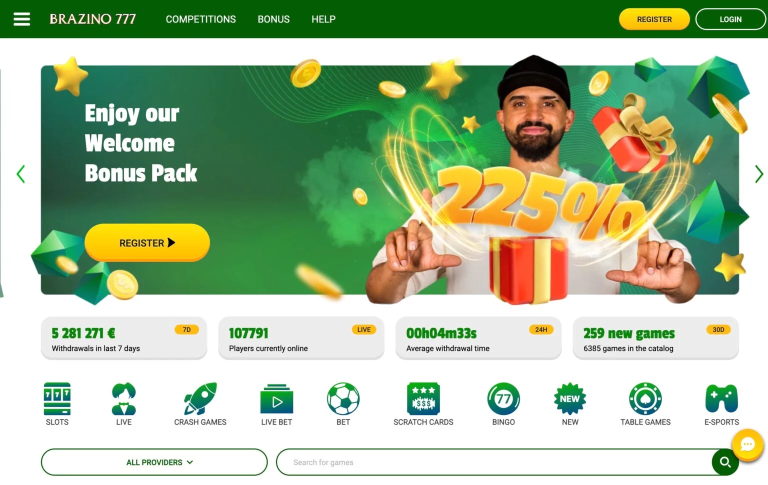 Brazino777 Casino Review