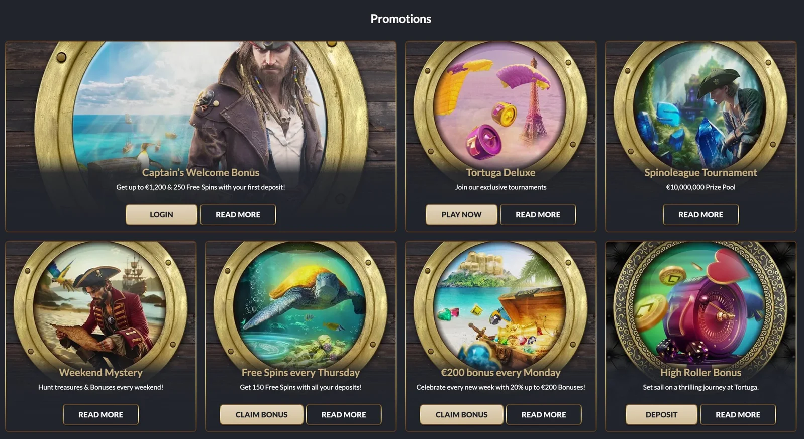 Tortuga Casino Bonus Offers