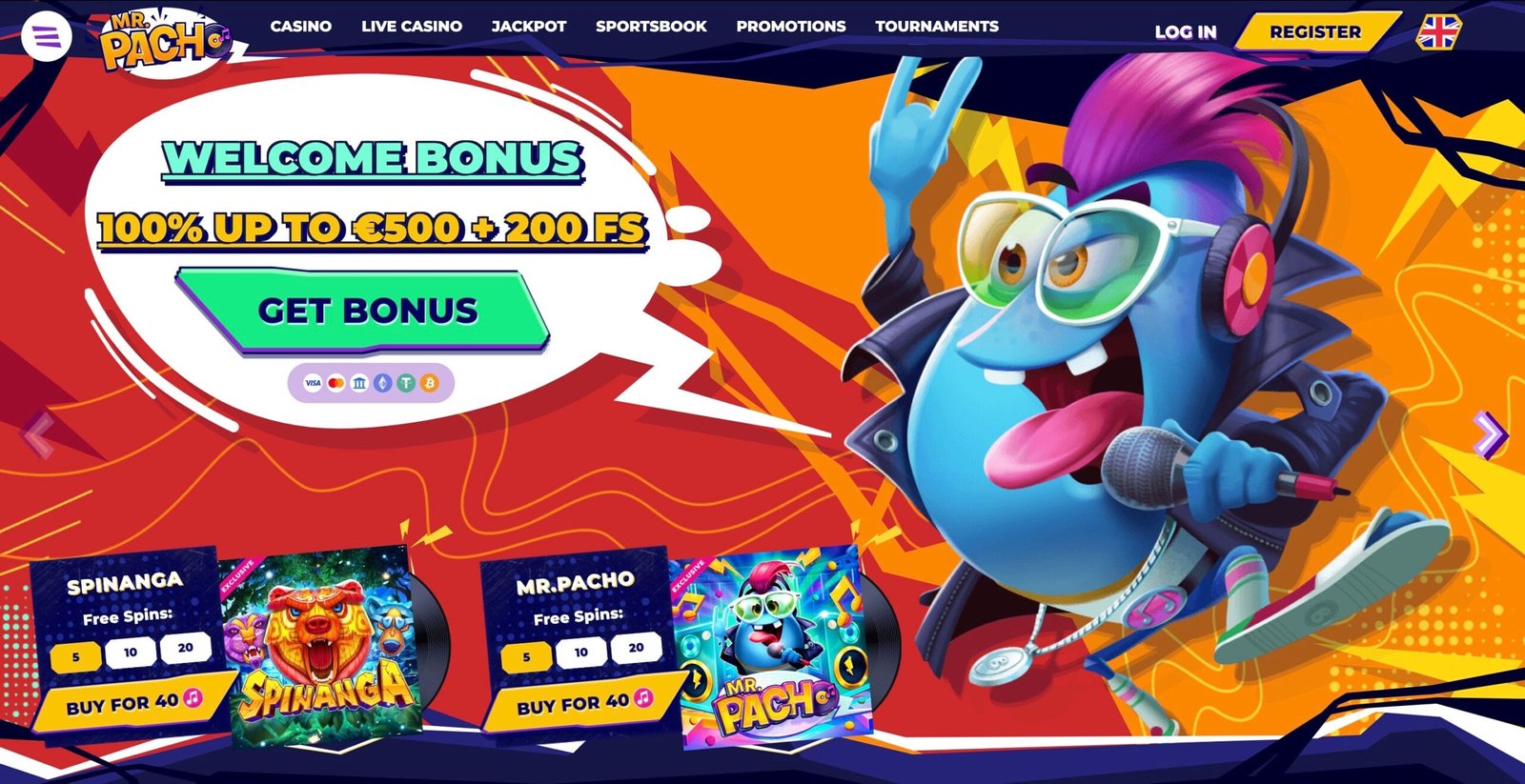 Mr Pacho Casino main page